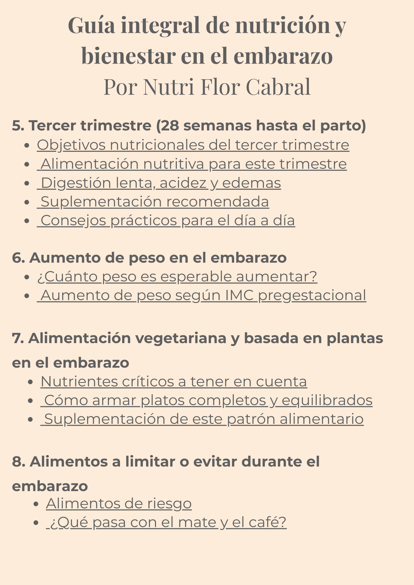 Guía nutricional para el embarazo y el puerperio - Imagen 3